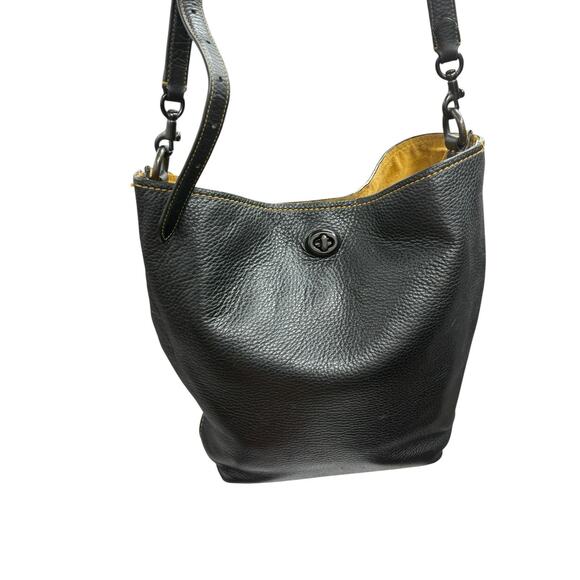 COACH 1941 Duffle Bag in Black Pebble Leather Crossbody Satchel No DF-50115 - Picture 9 of 16